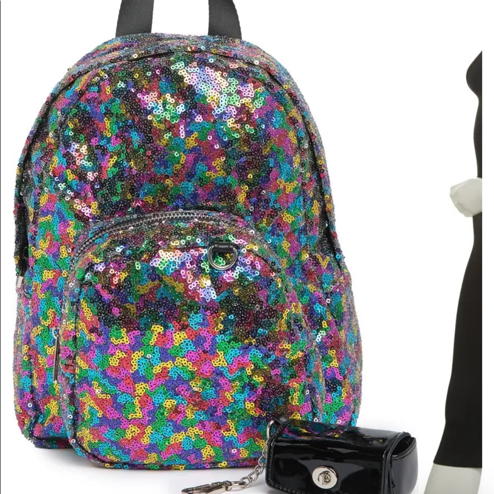 Madden Girl Multi Color Sequin Mini Backpack